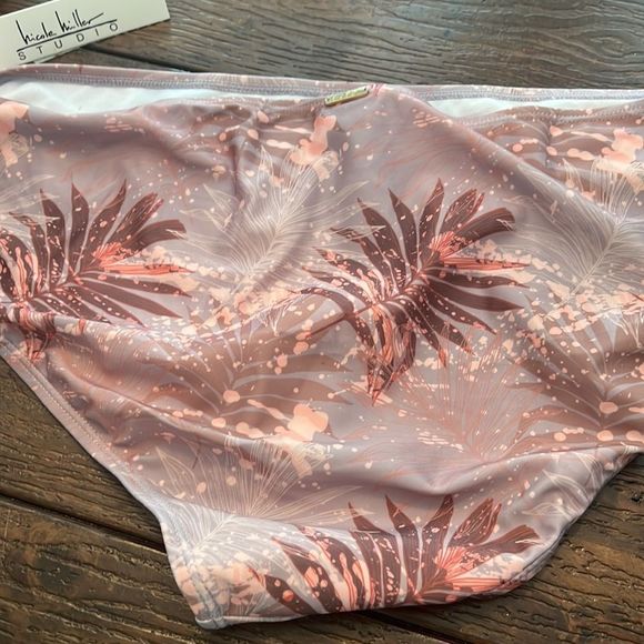 NWT Nicole Miller tropical sand print 3 tier tankini plus size swimwear - Picture 10 of 10